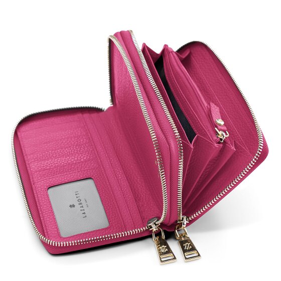 Lazarotti Bologna Leer XL Dubbele Zip-Around Portemonnee RFID Leer 20 cm