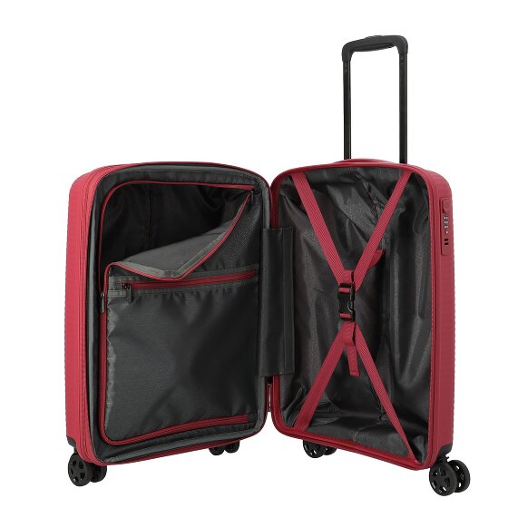 Travelite Air Stripe 4 wielen Cabinewagen S 55 cm met uitbreidingsplooi
