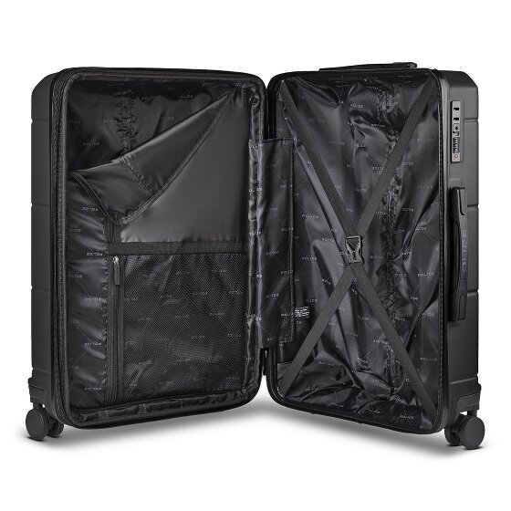 Police London 4 wielen Trolley 64 cm met uitbreidingsplooi