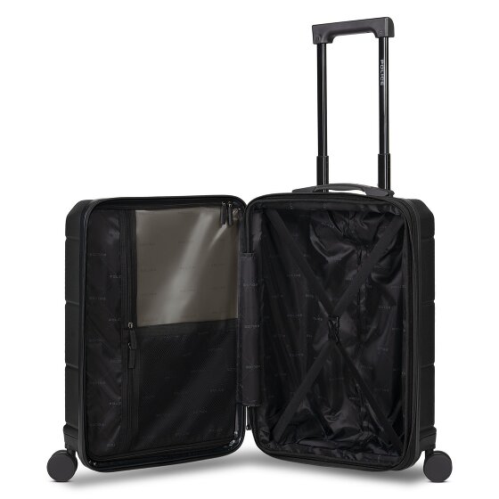 Police London 4 wielen Cabinewagen 55 cm Laptop compartiment met uitbreidingsplooi