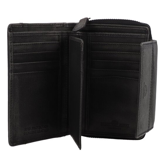 Greenburry Destressed Portemonnee RFID-bescherming Leer 13.5 cm