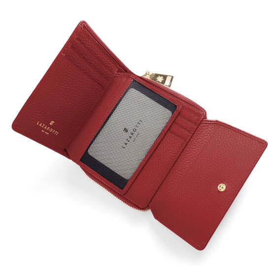 Lazarotti Bologna leer portemonnee met rits rondom, 12 cm