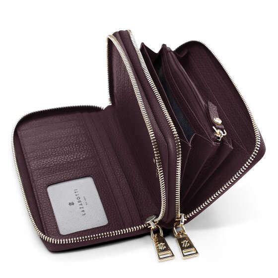Lazarotti Bologna Leer XL Dubbele Zip-Around Portemonnee RFID Leer 20 cm
