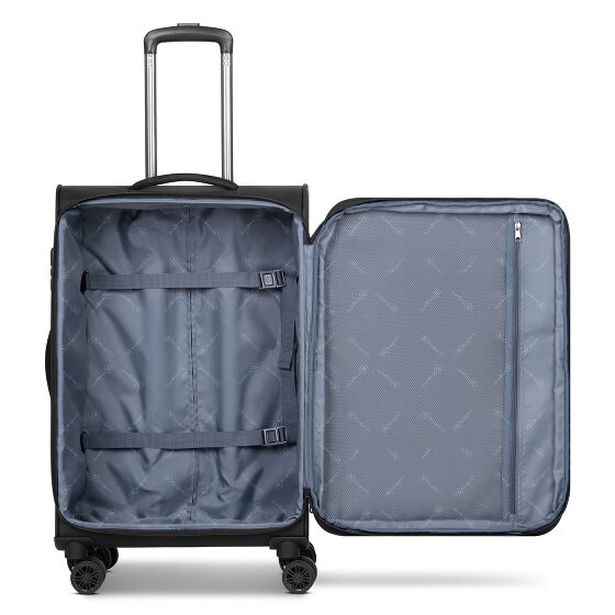 bugatti Valencia Soft 4 wielen Trolley M 65 cm met uitbreidingsplooi