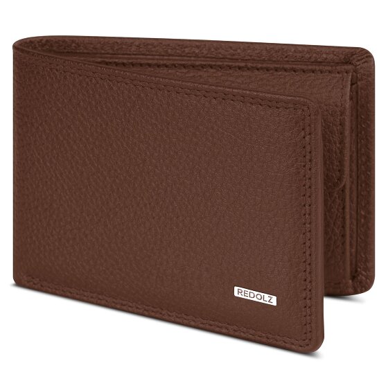 Redolz Leather Essentials QF kleine portemonnee RFID leer 10,5 cm