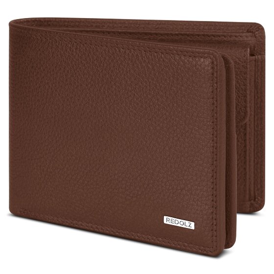 Redolz Leather Essentials QF portemonnee RFID leer 12 cm uitklapbaar met ritsvak