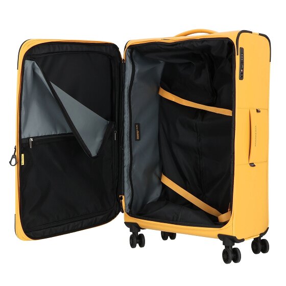 Mandarina Duck Eco Coated 4 wielen Trolley L 78 cm met uitbreidingsplooi