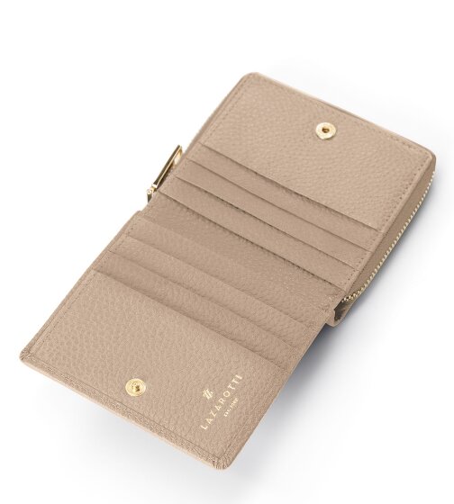 Lazarotti Bologna leer portemonnee met rits rondom, medium, 10 cm