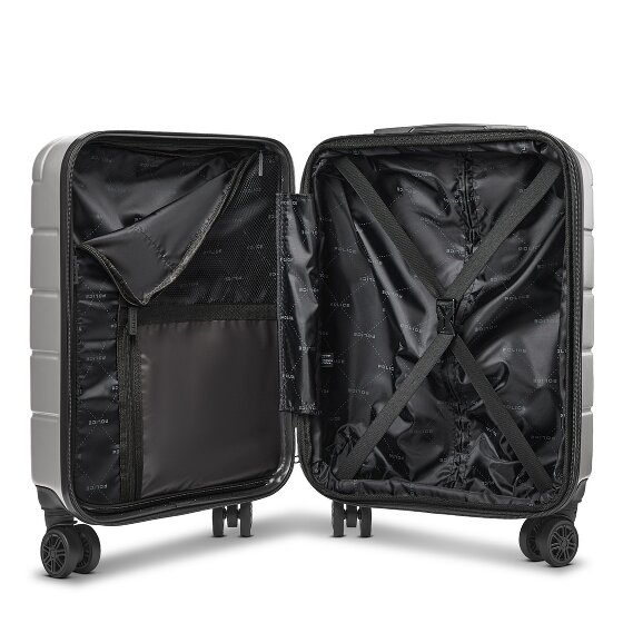 Police Dublin 4 wielen Cabinewagen S 54 cm Laptopvak met uitbreidingsplooi