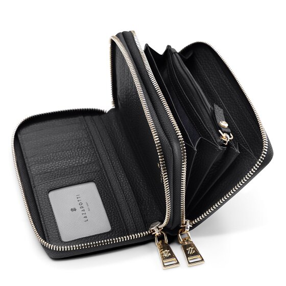 Lazarotti Bologna Leer XL Dubbele Zip-Around Portemonnee RFID Leer 20 cm