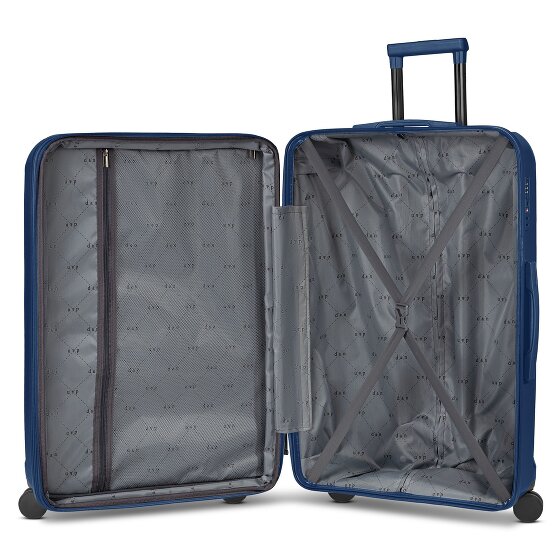 d&n South Dakota 4 wielen Trolley L 76 cm met uitbreidingsplooi