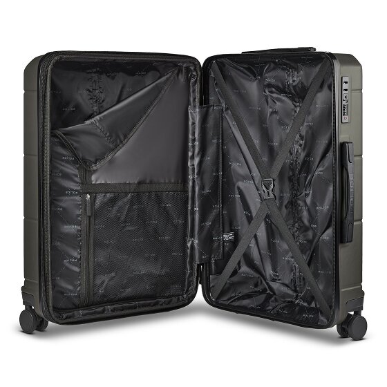 Police London 4 wielen Trolley 64 cm met uitbreidingsplooi