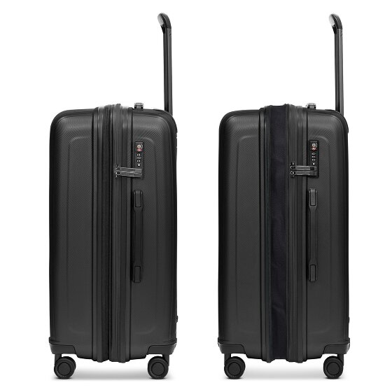 Redolz Essentials14 4-wiel kofferset Beautycase 4st met uitklapbaar laptopvak