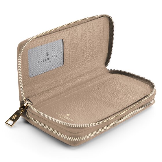 Lazarotti Bologna Leer XL Dubbele Zip-Around Portemonnee RFID Leer 20 cm
