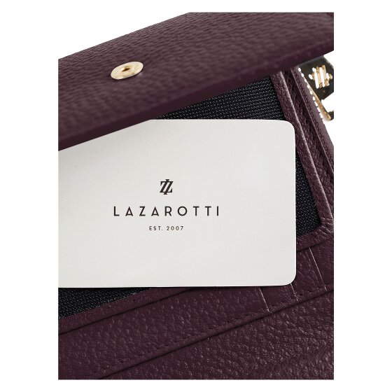 Lazarotti Bologna leer portemonnee met rits rondom, 12 cm