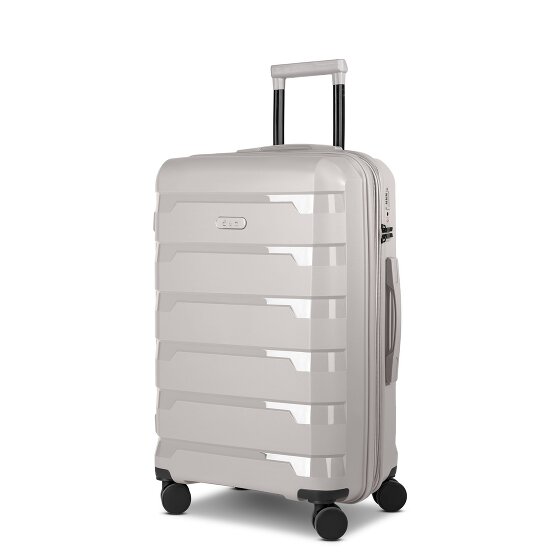 d&n South Dakota 4 wielen Trolley M 66 cm met uitbreidingsplooi
