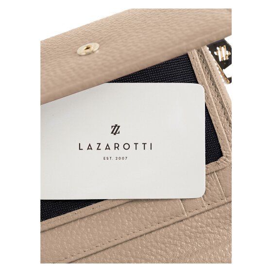 Lazarotti Bologna leer portemonnee met rits rondom, 12 cm