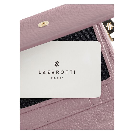 Lazarotti Bologna leer portemonnee met rits rondom, 12 cm