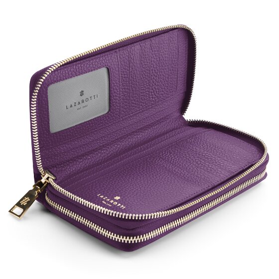 Lazarotti Bologna Leer XL Dubbele Zip-Around Portemonnee RFID Leer 20 cm