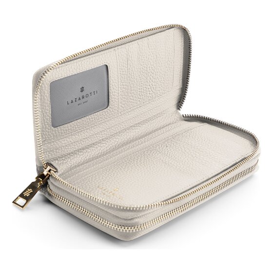 Lazarotti Bologna Leer XL Dubbele Zip-Around Portemonnee RFID Leer 20 cm