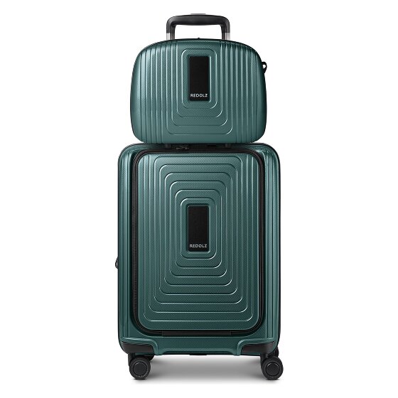 Redolz Essentials 14 kofferset 2 stuks cabine trolley met stretch vouw + beautycase