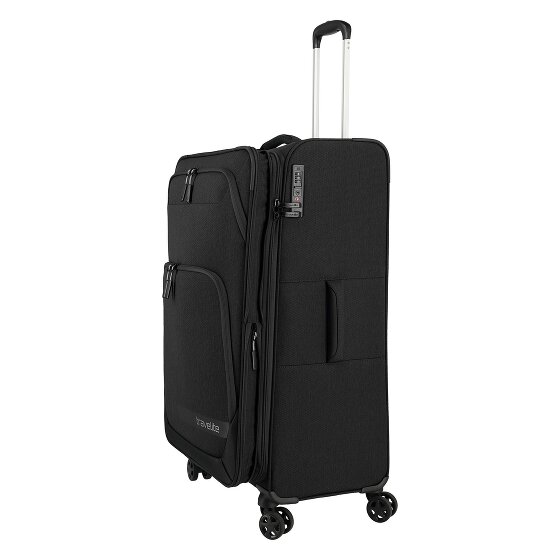 Travelite Kick Off 4 wielen Trolley L 78 cm met uitbreidingsplooi