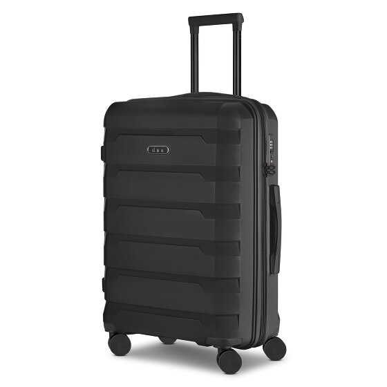 d&n South Dakota 4 wielen Trolley M 66 cm met uitbreidingsplooi