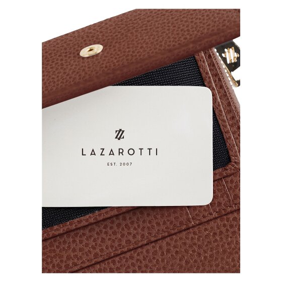 Lazarotti Bologna leer portemonnee met rits rondom, 12 cm