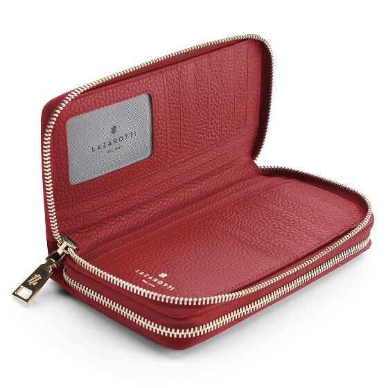 Lazarotti Bologna Leer XL Dubbele Zip-Around Portemonnee RFID Leer 20 cm