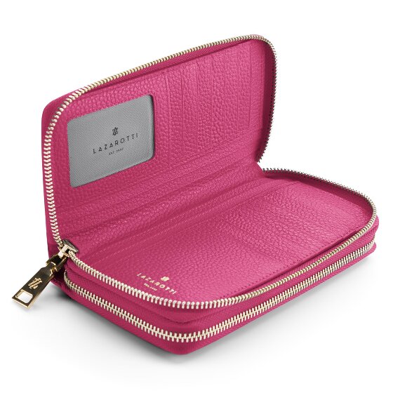 Lazarotti Bologna Leer XL Dubbele Zip-Around Portemonnee RFID Leer 20 cm