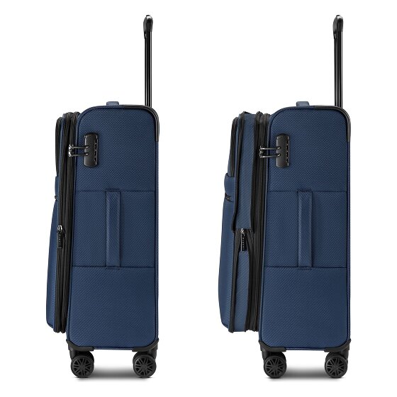 bugatti Valencia Soft 4 wielen Trolley M 65 cm met uitbreidingsplooi