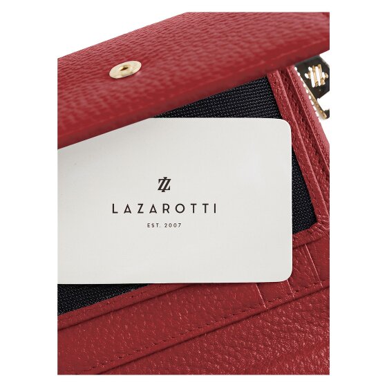 Lazarotti Bologna leer portemonnee met rits rondom, 12 cm