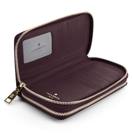 Lazarotti Bologna Leer XL Dubbele Zip-Around Portemonnee RFID Leer 20 cm
