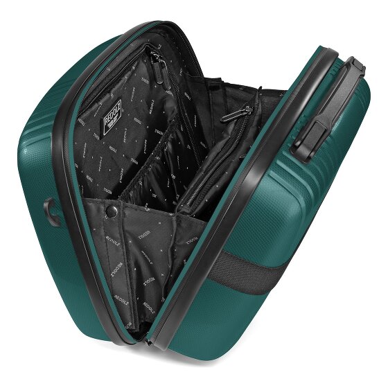 Redolz Essentials14 4-wiel kofferset Beautycase 4st met uitklapbaar laptopvak
