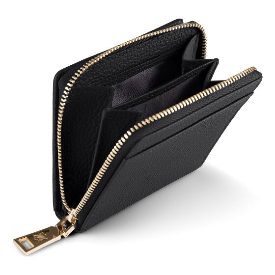 Lazarotti Bologna leer portemonnee met rits rondom, medium, 10 cm