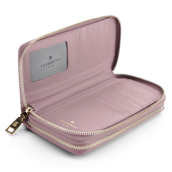 Lazarotti Bologna Leer XL Dubbele Zip-Around Portemonnee RFID Leer 20 cm