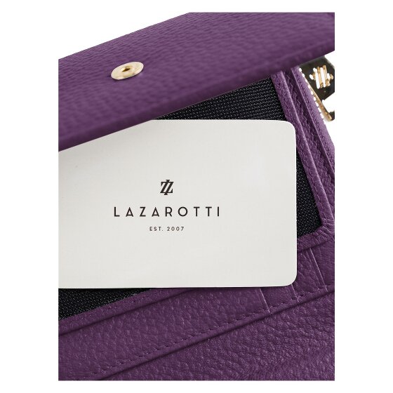 Lazarotti Bologna leer portemonnee met rits rondom, 12 cm