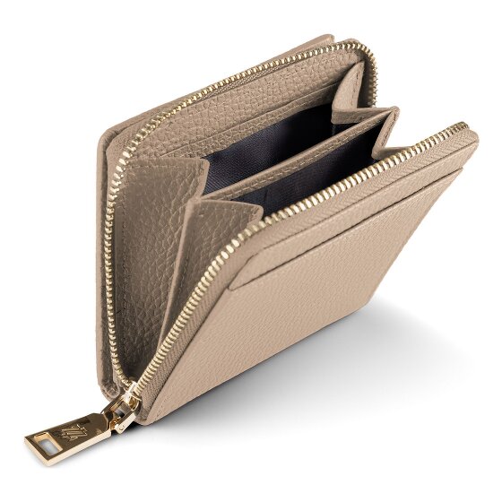 Lazarotti Bologna leer portemonnee met rits rondom, medium, 10 cm