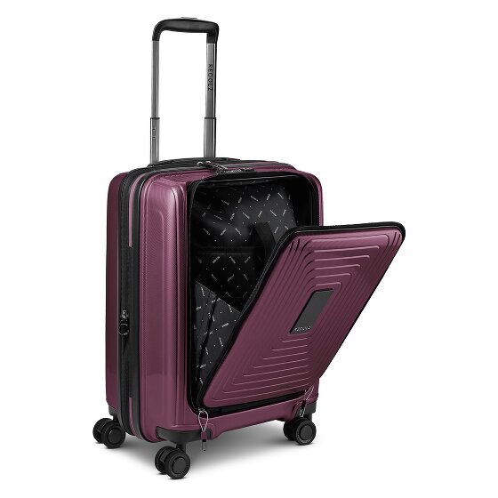 Redolz Essentials14 4-wiel kofferset Beautycase 4st met uitklapbaar laptopvak