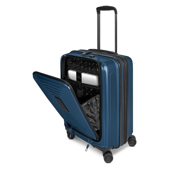 Redolz Essentials14 4-wiel kofferset Beautycase 4st met uitklapbaar laptopvak