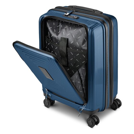 Redolz Essentials14 4-wiel kofferset Beautycase 4st met uitklapbaar laptopvak