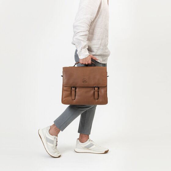 Farmhood Nashville aktetas XXL 3 vakken leer 39 cm