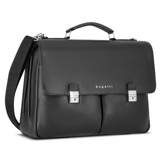 bugatti Valencia Aktetas XL Leder 3 compartimenten 43 cm laptopvak
