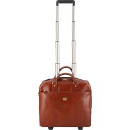 The Bridge Stovia 2 wielen Loodswagen Leer 39 cm Laptop compartiment Productbeeld
