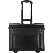 Dermata 2-wiel lederen pilotentrolley 45,5 cm laptopvak Productbeeld