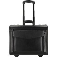Dermata 2-wiel lederen pilotentrolley 45,5 cm laptopvak Productbeeld