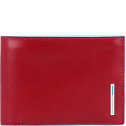 Piquadro Blauwe vierkante Leren Portemonnee 12,5 cm Productbeeld