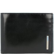 Piquadro Blauwe vierkante Leren Portemonnee 12,5 cm Productbeeld