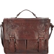 Pride and Soul Baggie Briefcase Leer 35 cm Laptopcompartiment Productbeeld