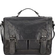 Pride and Soul Baggie Briefcase Leer 35 cm Laptopcompartiment Productbeeld